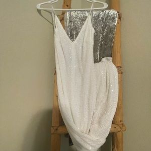 White sequin dress